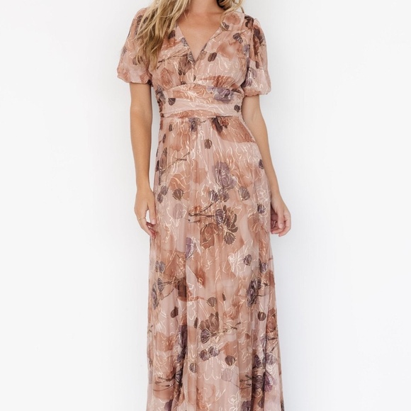 Baltic Born Floral Maxi Dress in Pink and Purple - Picture 1 of 5